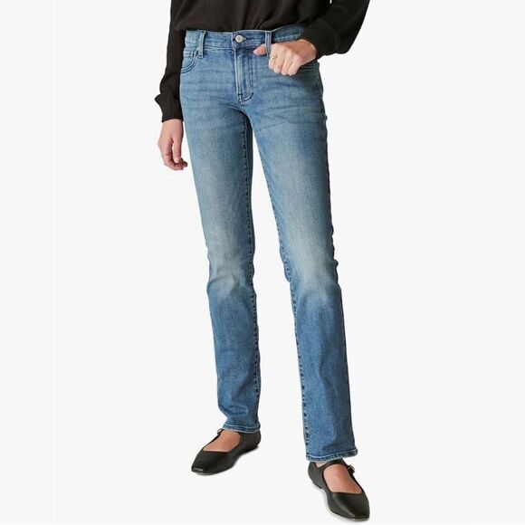 NWT Lucky Brand “Sweet Jean” Straight Curvy Mid Rise Med Wash Denim Jeans - Picture 5 of 16
